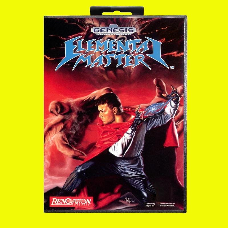 

Elemental Master MD Game Card 16 Bit with US Box for Sega Megadrive Genesis Video Game Console Cartridge