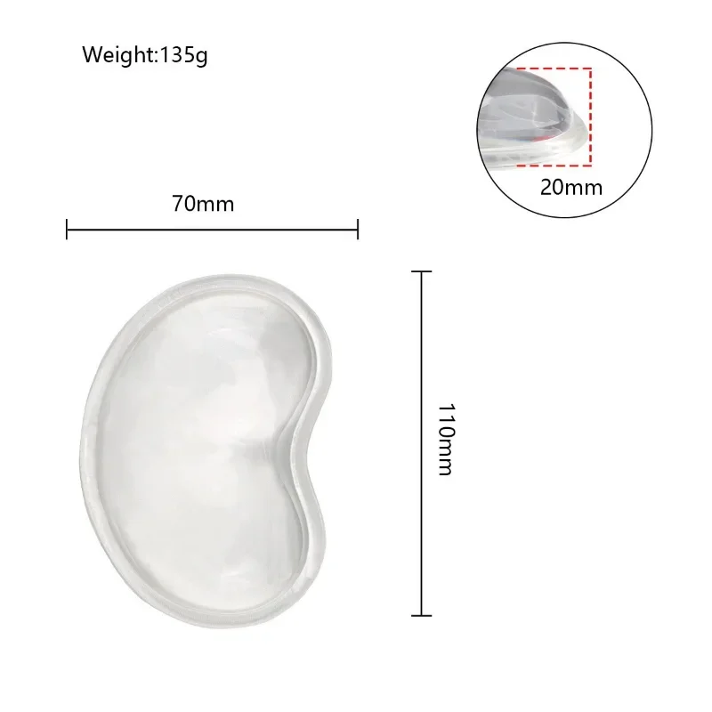 물결 모양의 편안한 젤 컴퓨터 마우스 손 손목 받침대, 쿠션 패드, 패션 실리콘 하트 모양 손목 패드, 품질