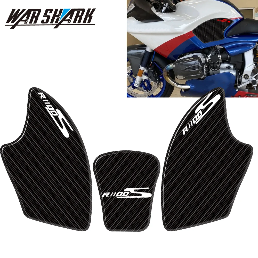 Carbon Fiber Motorcycle Tank Pad Sticker Carbon Fiber Traction Decal