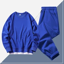 

692201Men's Cotton Suit Spring New Long-Sleeved Trousers Two-Piece Leisure Sports Suit