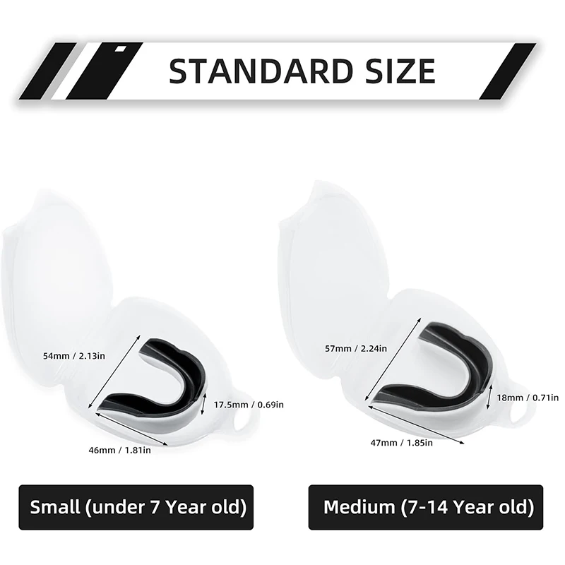 5Pcs Youth Mouth Guard for Sports Child Teen Mouthguard with Case for Football Lacrosse Basketball Boxing Taekwondo MMA Karate