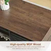 Coffee Table with Storage, 43" Rectangle Coffee Tables with Sliding Barn Doors, Rustic Low Living Room Desk with Cabinet 4