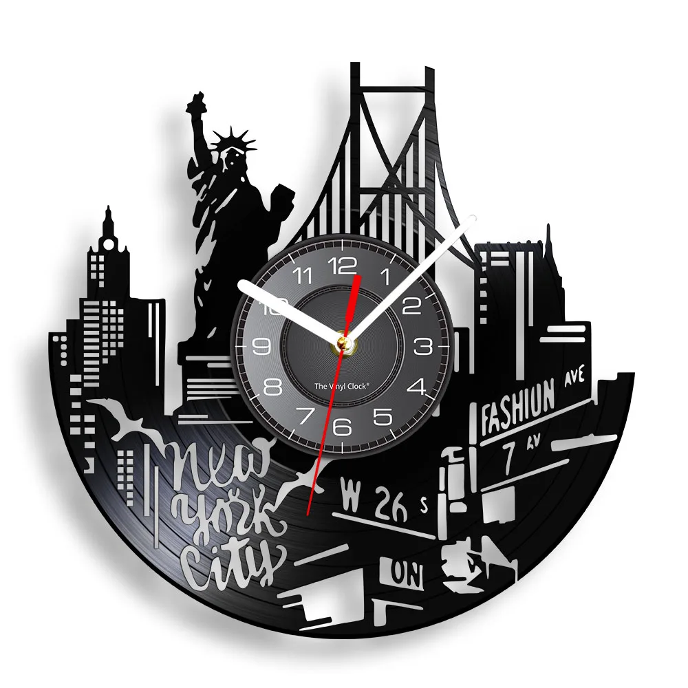 Horloge Murale Décorative Pont De Brooklyn – Mécanisme Quartz – Style Industriel Vintage