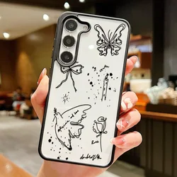 Elegant Bow Transparent Phone Case - Durable Plastic Cover - Galaxy S23 Ultra (MQ42)