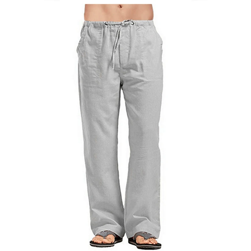 FGKKS Linen Wide Men Pants New Korean Oversize Linens Streetwear Trousers Male Spring Casual Men Pants men pants