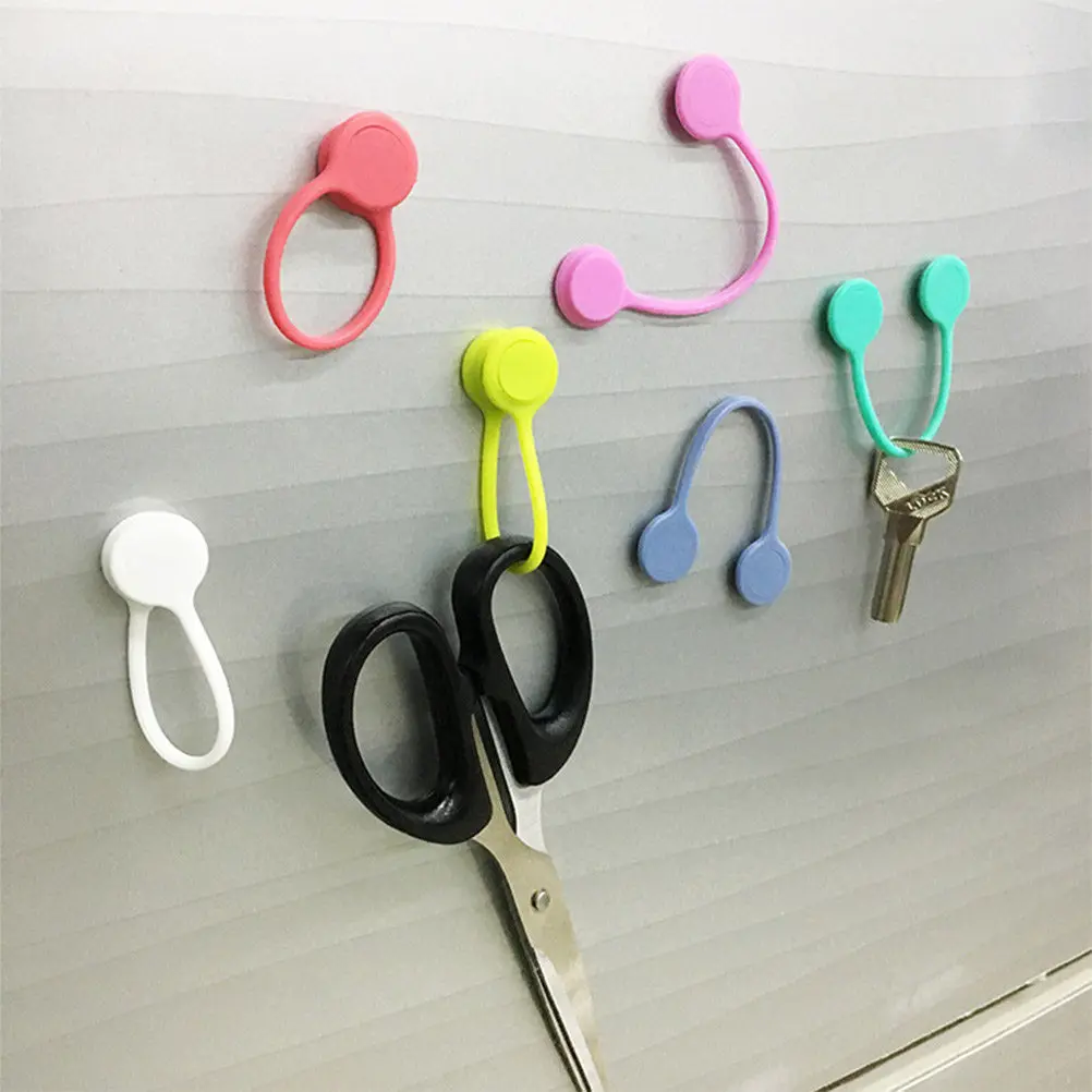 3Pcs 와이어 홀더 자기 실리콘 이어폰 코드 주최자 데스크탑 케이블 보관 데이터 케이블 주최자 와이어 홀더