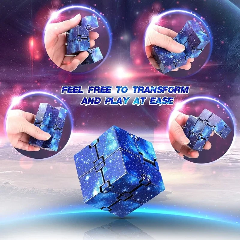 Antistress Infinity Cube Flip Adhd Toys Anxiety Toy Fingertips for Game Puzzle Magic Finger Fidget Autism Hand Gifts Children