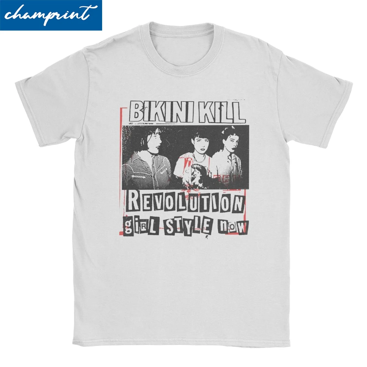 

Punk Rock Band T-Shirts for Men Women Bikini Kill Vintage Pure Cotton Tee Shirt Crewneck Short Sleeve T Shirt Plus Size Clothes