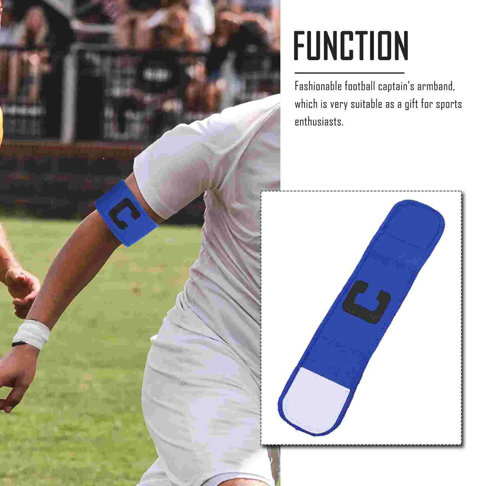 3 Pcs Football Armband Team Leader Soccer Captain Adult Adjustable Sport Captains Blue Equipment Sports Bands Man