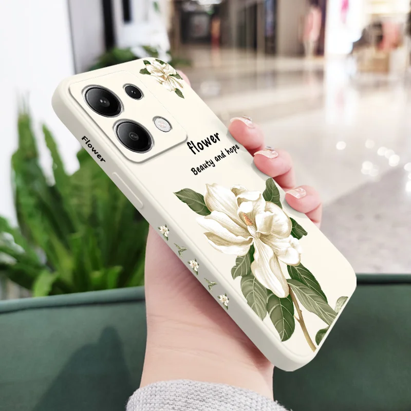 Magnolia Blossom Liquid Silicone Phone Case