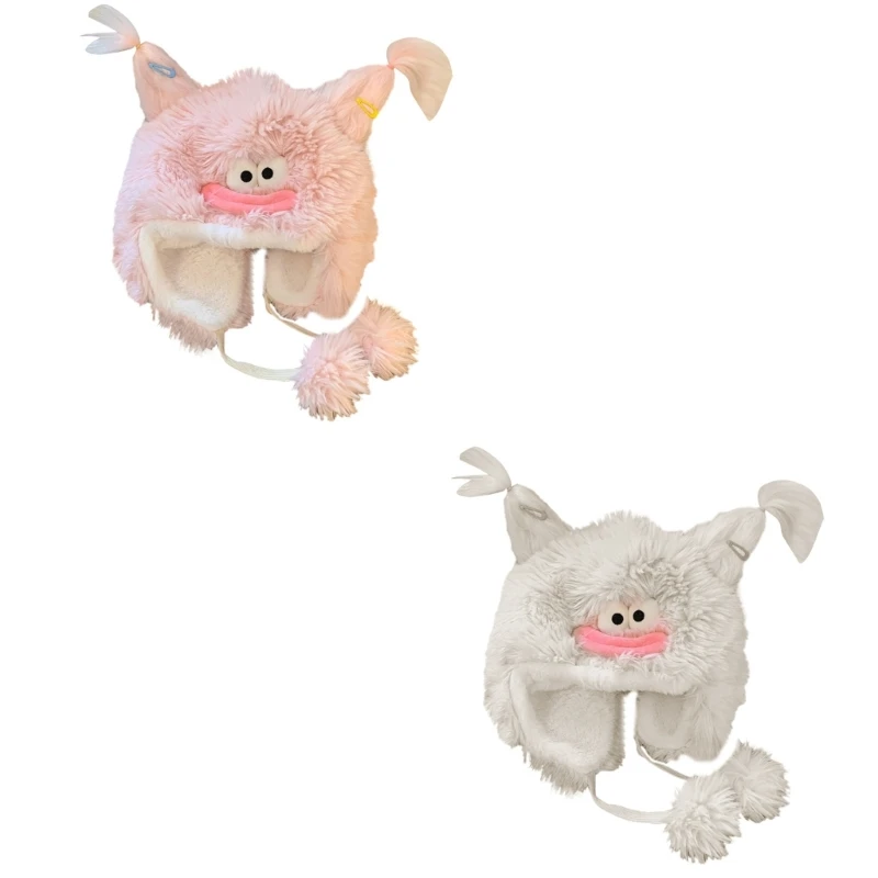 

Thicken Windproof Beanie Plush Ugly Trapper Hat for Adult Teens