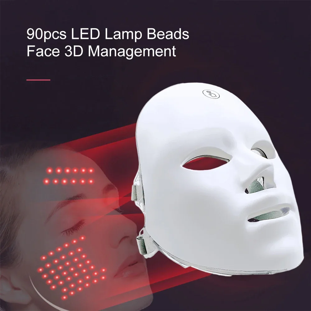 Facial LED Mask 7 Colors Photon Therapy Firming and Whitening Skin Beauty  Full Face SPA Machine Treatment Light Wrinkles Removal - AliExpress