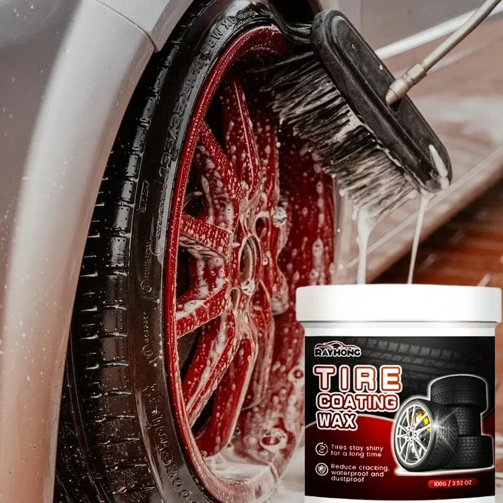 Car Tire Coating Wax Rim Maintenance Rust Removal Cleaner Auto Motorcycle Bicycle Tyre Prevent Crack Polishing Cleaning Agent