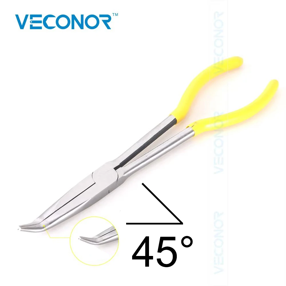 11" Long Nose Pliers Bent Nose Plug Cable Puller Long Needle Pliers Wire Cutter Hose Clamp Hand Tools hand tools wire cutter wire cutting pliers wire pliers universal pliers multifunctional pliers mini pliers cutting pliers multifunctional tools