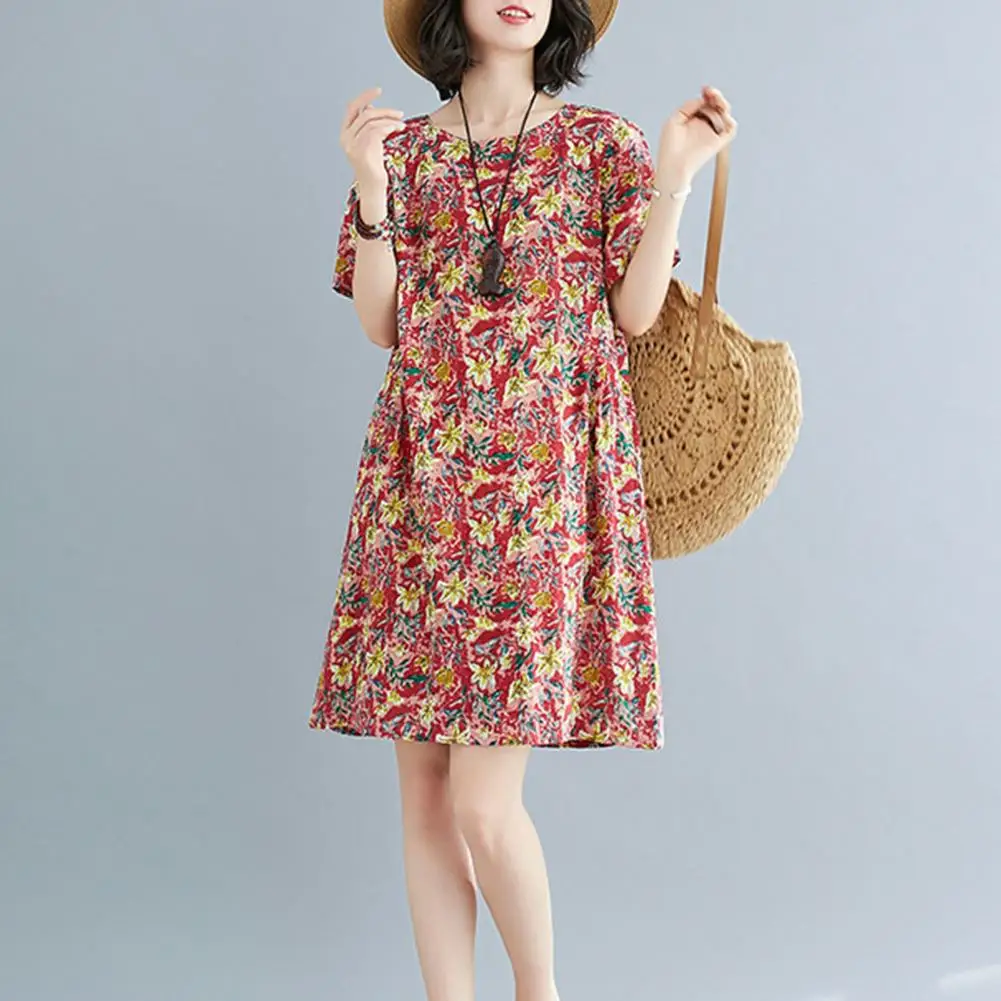 

Ladies Dress Short Sleeve Summer Dress Ladies Summer Vacation Dress