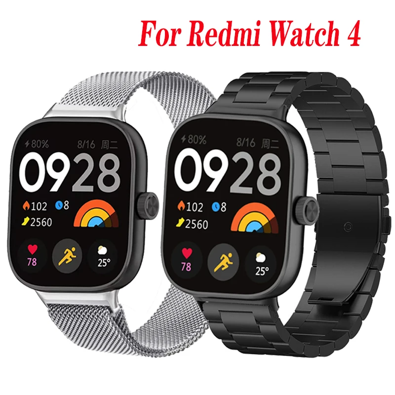 

Bracelet for Redmi Watch 4 SmartWatch Strap Metal Stainless Steel Band for redmi watch 4 Smartband Accessories Watchband Correa