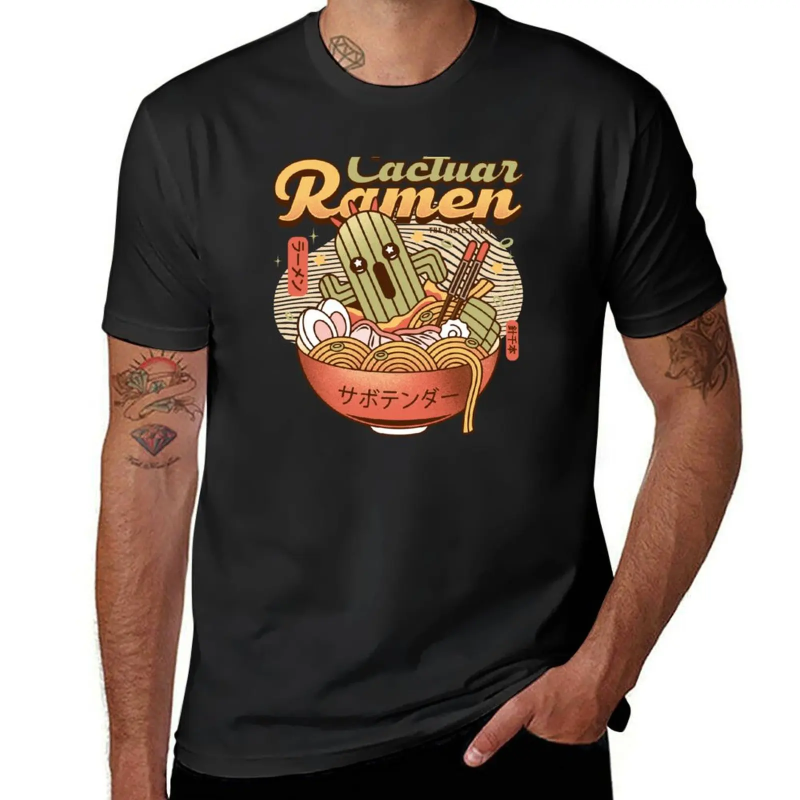 

Cactuar Ramen Vintage T-Shirt cute tops heavyweights hippie clothes tops t shirts for men cotton