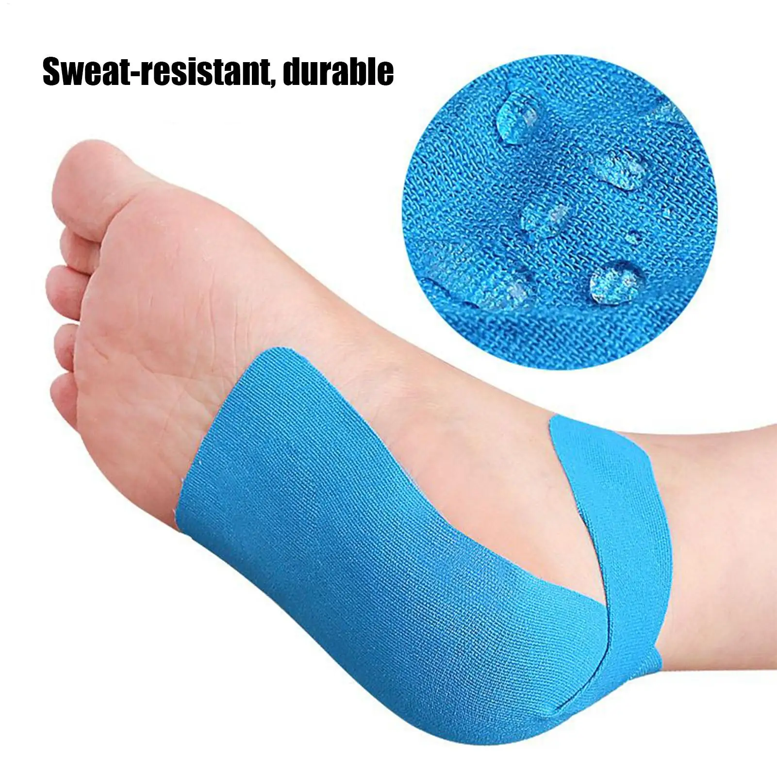 미리 자른 발목 테이프 10개 조각 근육 지원 발목 스포츠 테이프 달리기 하이킹 스포츠 점프 놀이 훈련용