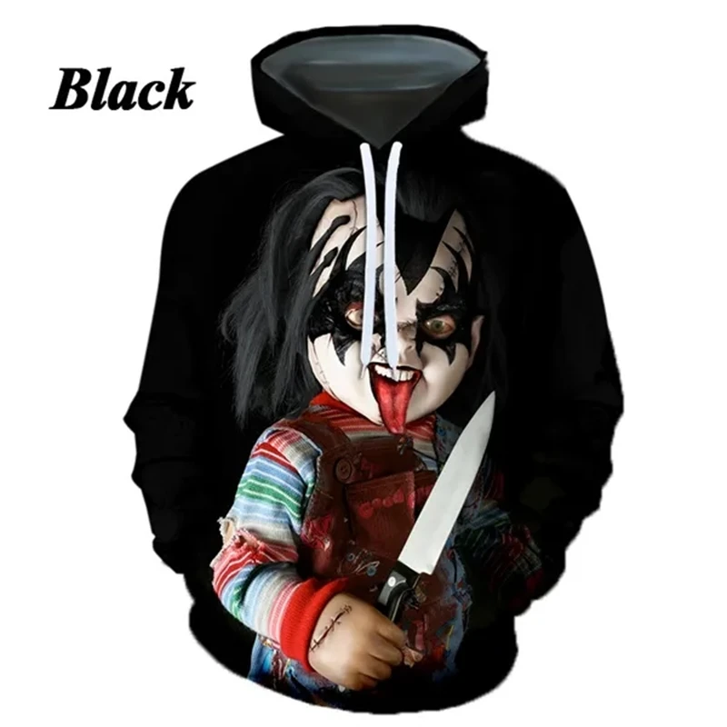 

Horror Movie Bride Of Chucky 3D Printed Hoodies For Men Trendy Unisex Pullover Sweatshirts Hoodies Y2k Tops Autumn Male Hoodie