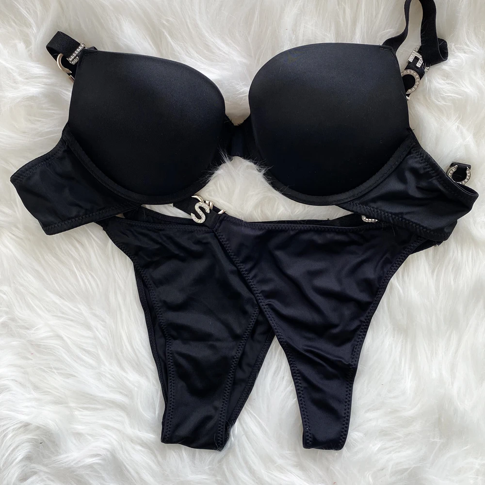 Damen Dessous Set Exquisites Spitzenbündchen Bh Und Slip Set_voghion.com