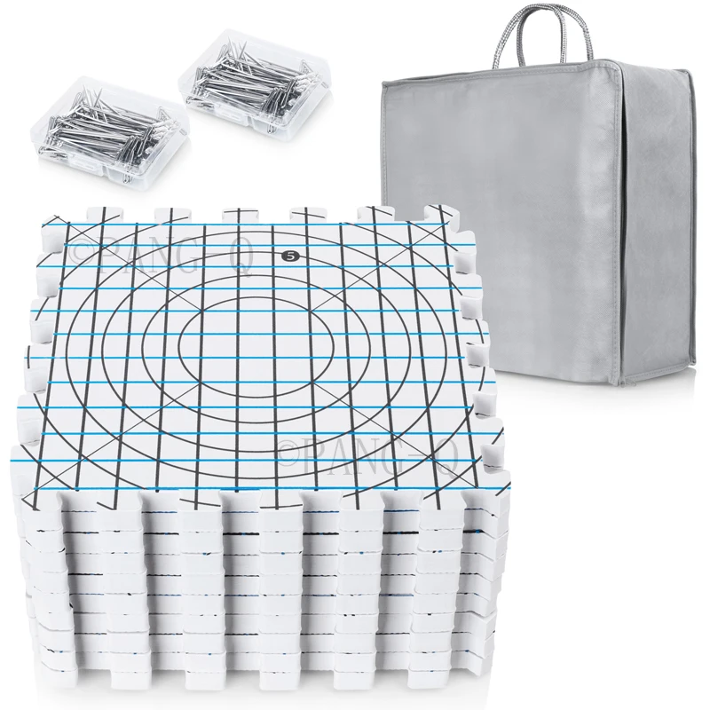 BlockingMatsforKnitting9PCSCrochetwithPinsKnitBlockerSewing