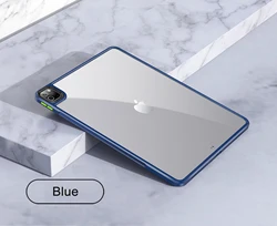 Ultra Clear Shockproof Hard Case - Transparent Protective Sleeve for Pro 2024 11inch (Navy Blue)