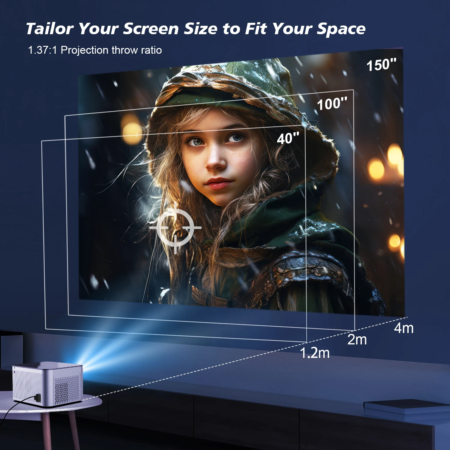 Magcubic 580ANSI Projector Android 11 4K 1080P Wifi6 Voice Control Allwinner H713 Electronic Focus BT5.0 Home Cinema HY350 Pro 5