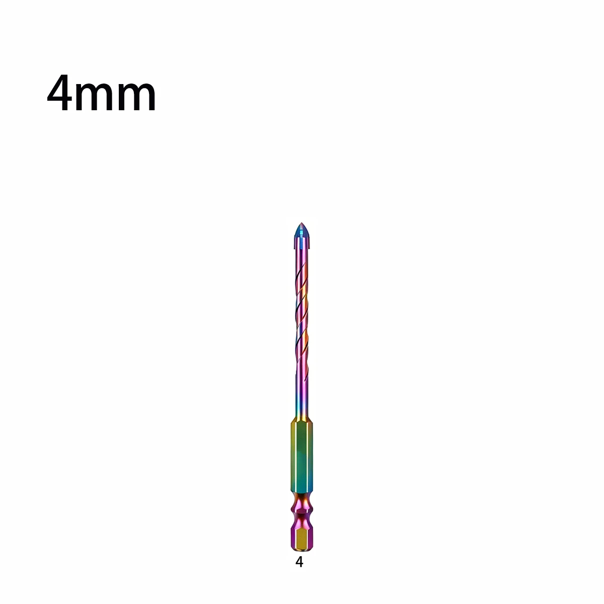 Four-Edge Serrated Multipurpose Drill Bits Set, Hex Shank, for Tile, Marble, Glass, Brick, Concrete, and Wood