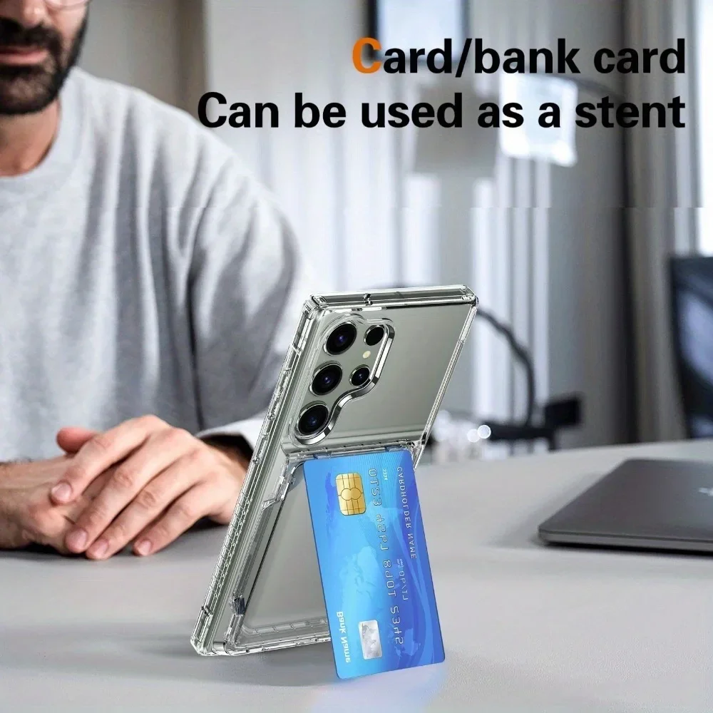 Clear Wallet Phone Case with Credit Card Holder