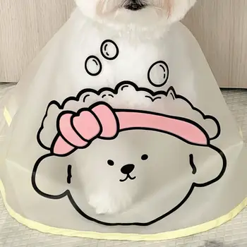 INS 개 이발 케이프 눈물 얼룩 페이셜 케어 방수 망토 서라운드 옷 고양이 애완 동물 비옷 개 의상 개 비옷