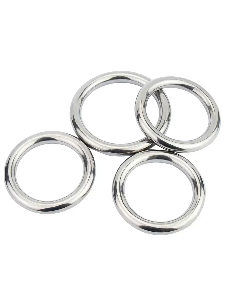 304 Stainless Steel O-Ring Welded Round Rings Metal Solid Circle Size M3-M10