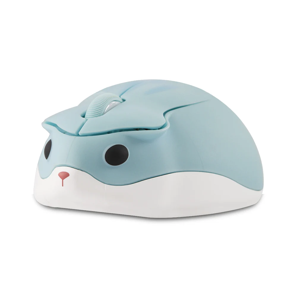 2.4G Wireless Optical Mouse Cute Hamster Cartoon Design Computer Mice Ergonomic Mini 3D Gaming Office Mouse Kid's Gift