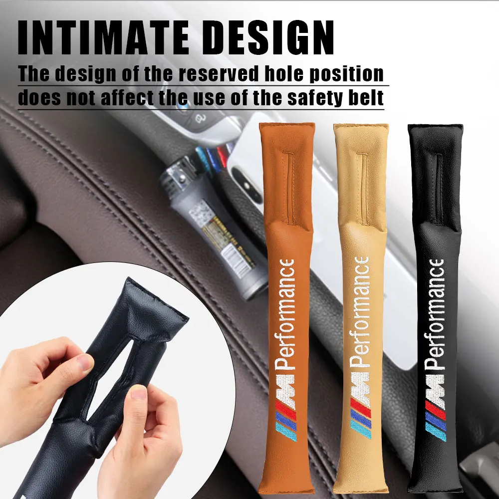 2X Car Seat Gap Filler Multifuntion Sedili Auto Leak Stop Pad Cuscinetti Per Perdite In Pelle Plug Spacer Per Bmw M Performance E46 Accessori
