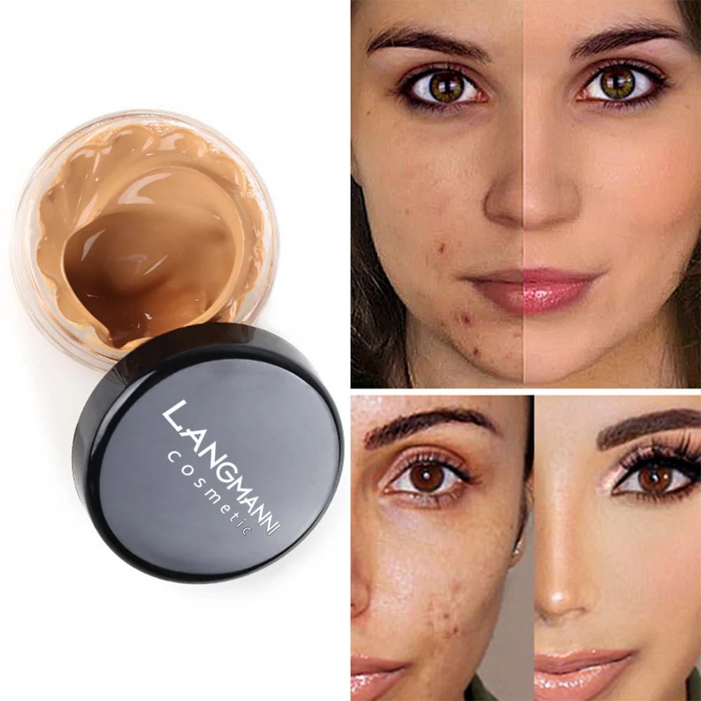 Langmanni Concealer Cream Moisturizing and brightening skin tone lasting and hard to take off makeup Primer face concealer palette,color concealer,concealer cream,foundation concealer,face concealer,face concealer pen