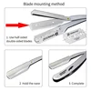 Men Straight Razor Edge Stainless Steel Sharp Barber Razor Professional Manual Shaver Shaving Safety Beard Cutter Shaving Tools 5