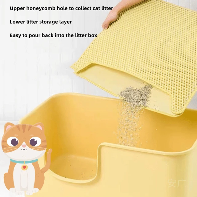 Cat Litter Mat Waterproof Double Layer Pet Litter Box Mat Pet Toilet Cat Mat  Nonslip Sand Cat Washable Mat Pet Clean Supplies - AliExpress