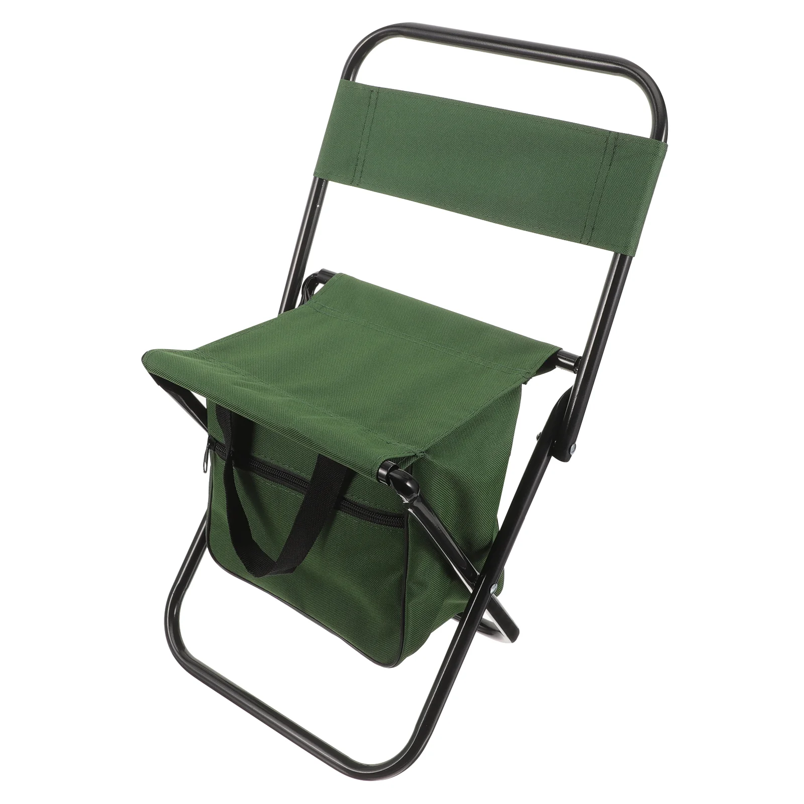 

Outdoor Folding Chair Storage Bag Stool Matza Backrest Green Chairs Small Camping for Leisure outside Oxford Cloth Foldable