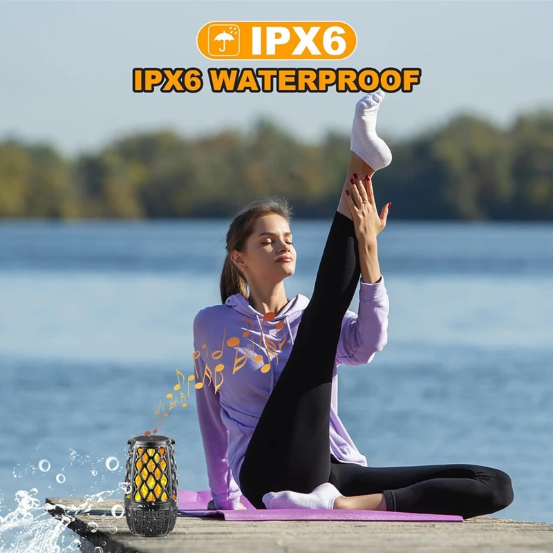 Outdoor Bluetooth Speakers Waterproof Patio Speaker With Lights Multi-Sync