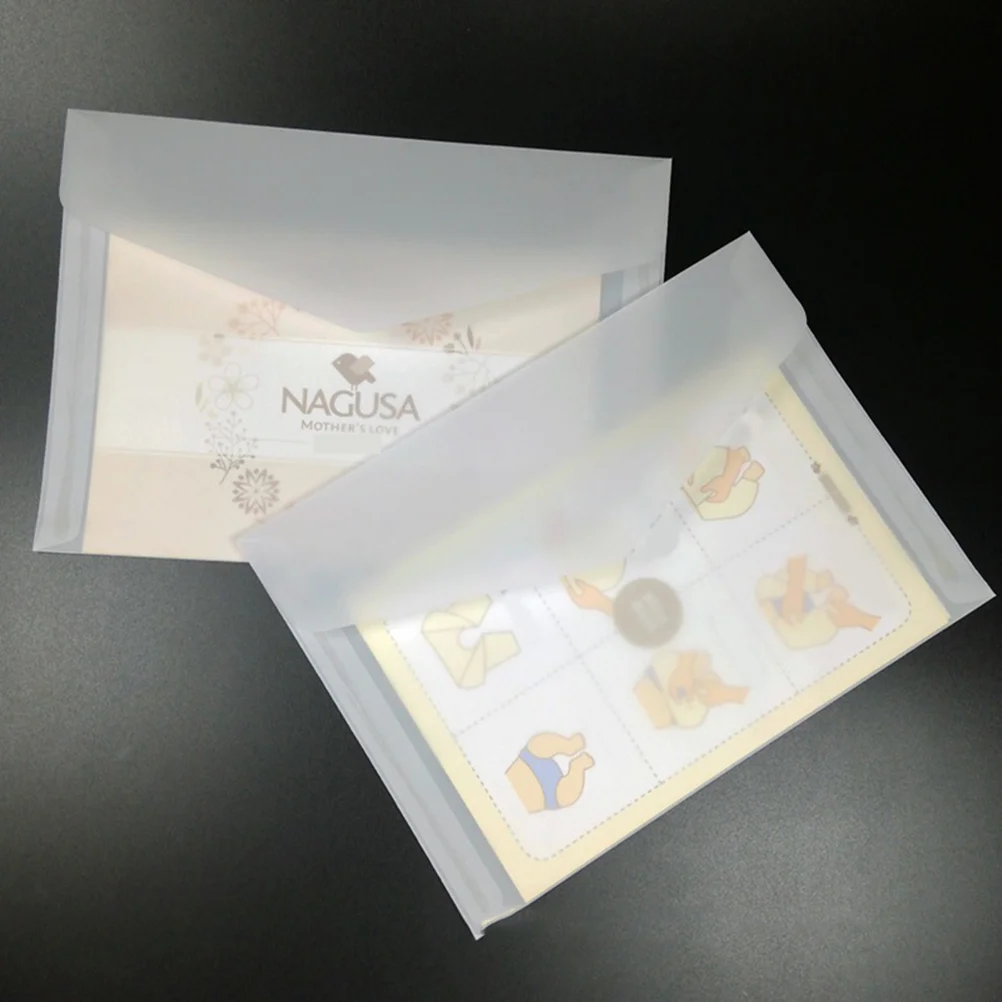50Pcs Clear Envelope Folder for Postcard Storage Transparent Paper Clear Paper Envelope For Letters Self Seal Envelope Receipe