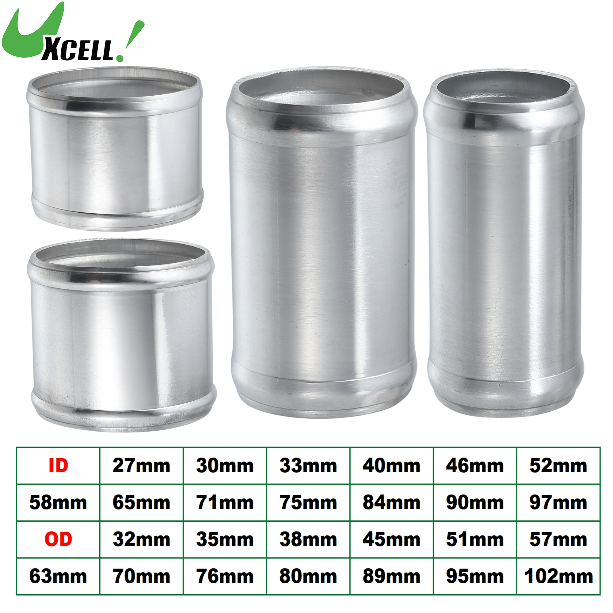27mm-97mm ID 32mm-102mm OD Car Adapter Joiner Pipe Universal 76mm Length Connector Tubing Adapter Aluminum Alloy car pipe adapter