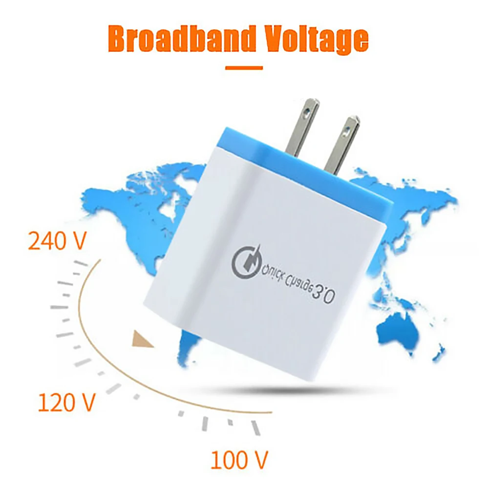 4 Ports USB Charger QC 3.0 USB Hub Wall Charger 3A Smart Fast Charging Travel Universal Phone EU US Plug Adapter quick charger plug adapter ac adapter