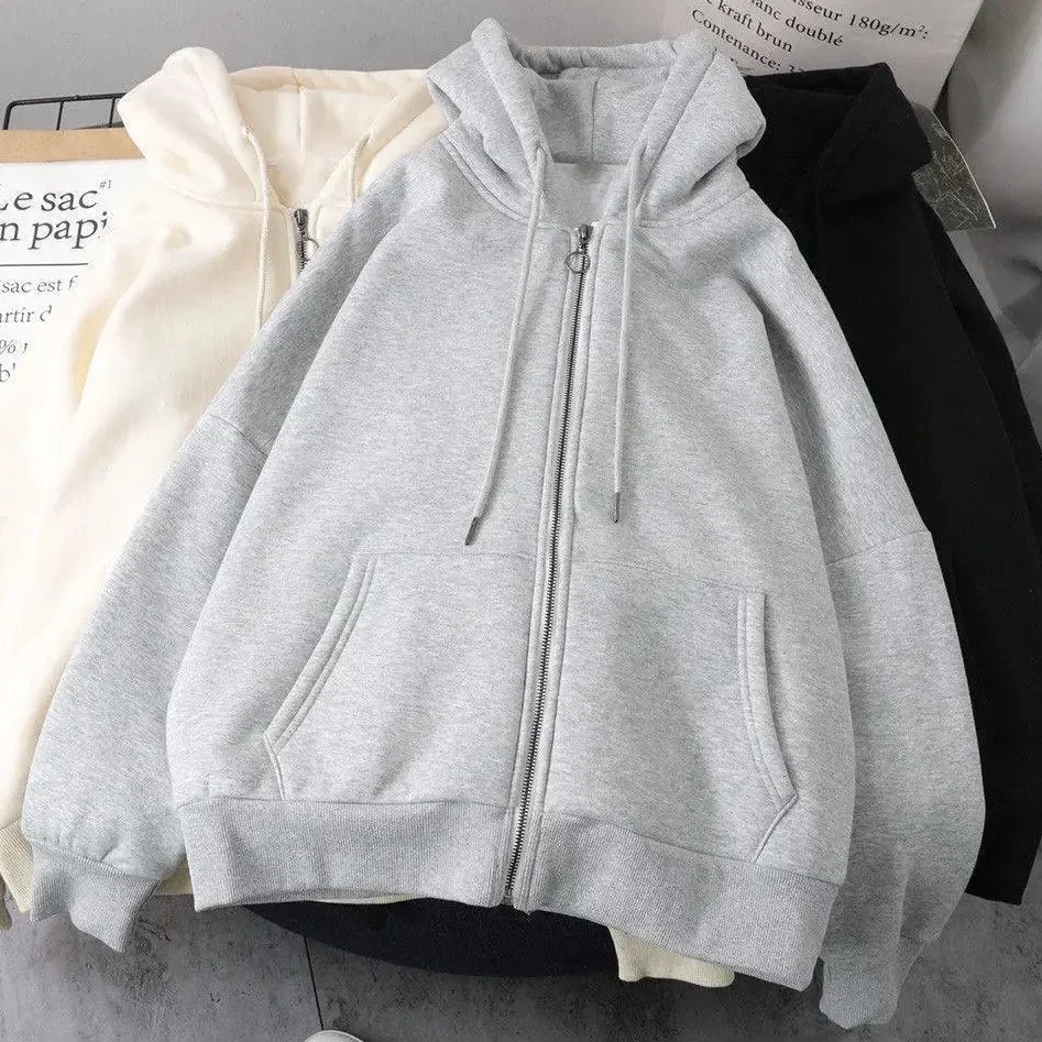 2024 New Harajuku Popular Vintage Corduroy Zipper Hoodie