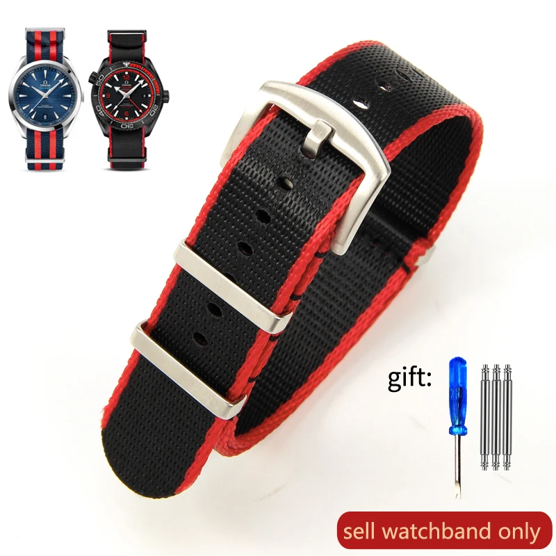 Breathable Soft Nylon Watchband - 20/22mm Male Watch Strap