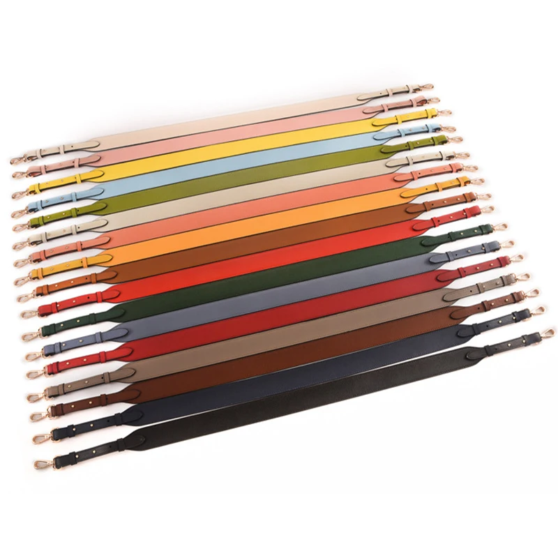 Lychee Pattern Wide Shoulder Strap Adjustable Replacement Bag Strap Double-sided Solid Color Fashion Woman Belts Bag accessories