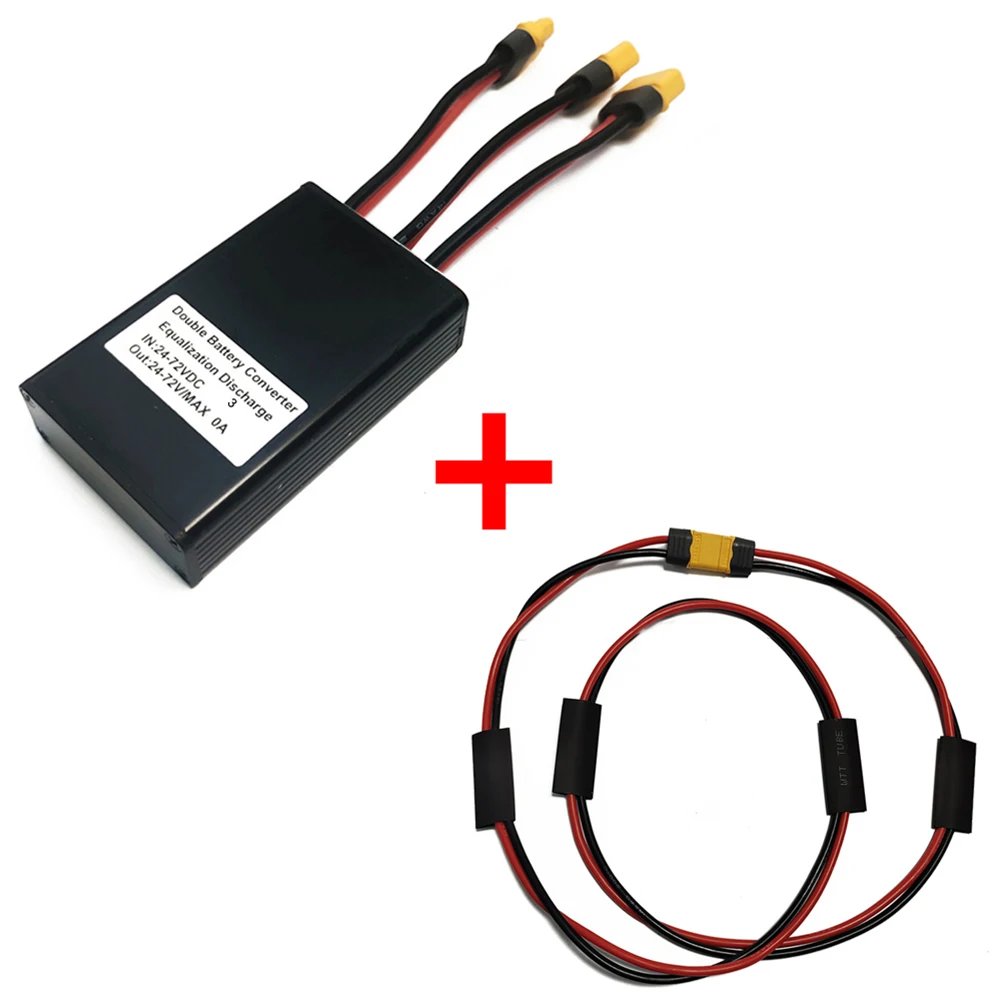 

Electric Bicycle Ebike Dual Battery Connection Adapter Switcher Module Increase Battery Capacity 20V-72V With 1m Extension Line