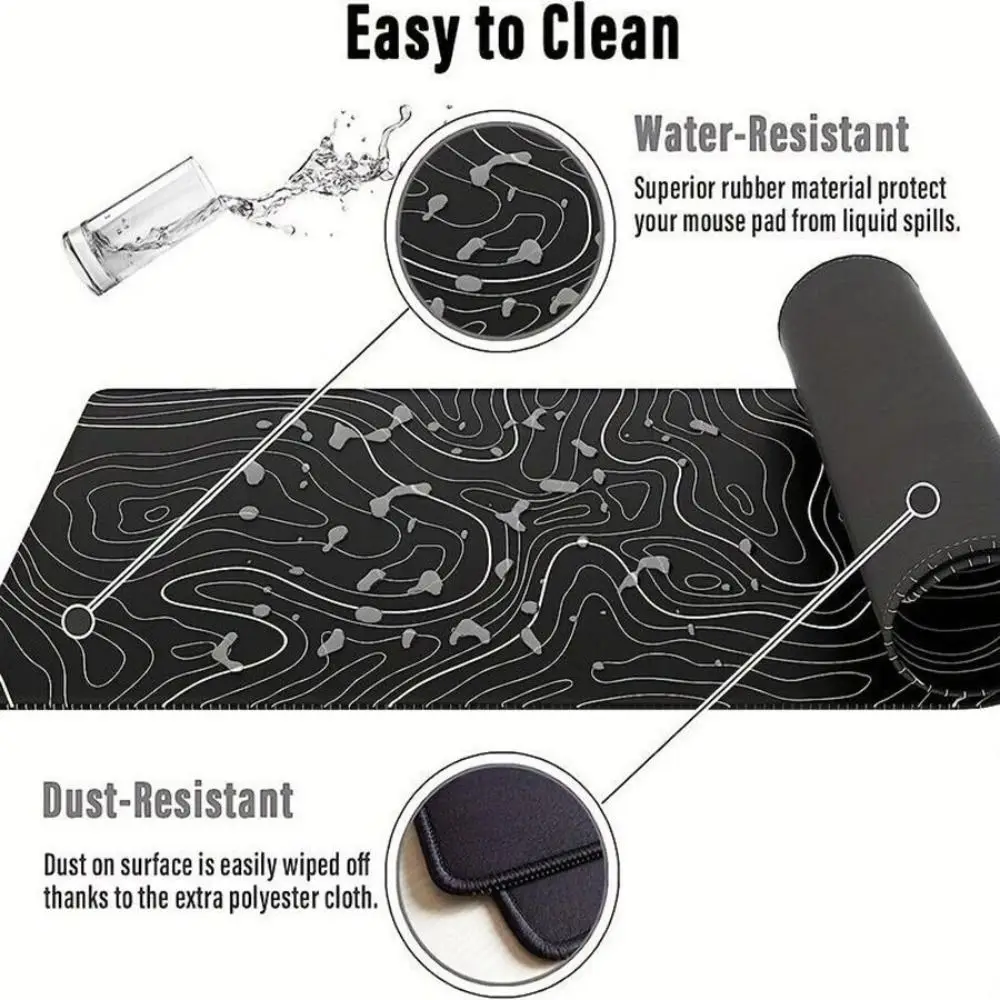 전문 게임용 지형형 게임 마우스 패드 미끄럼 방지 내마모성 키보드 패드 테이블 매트 사무실용