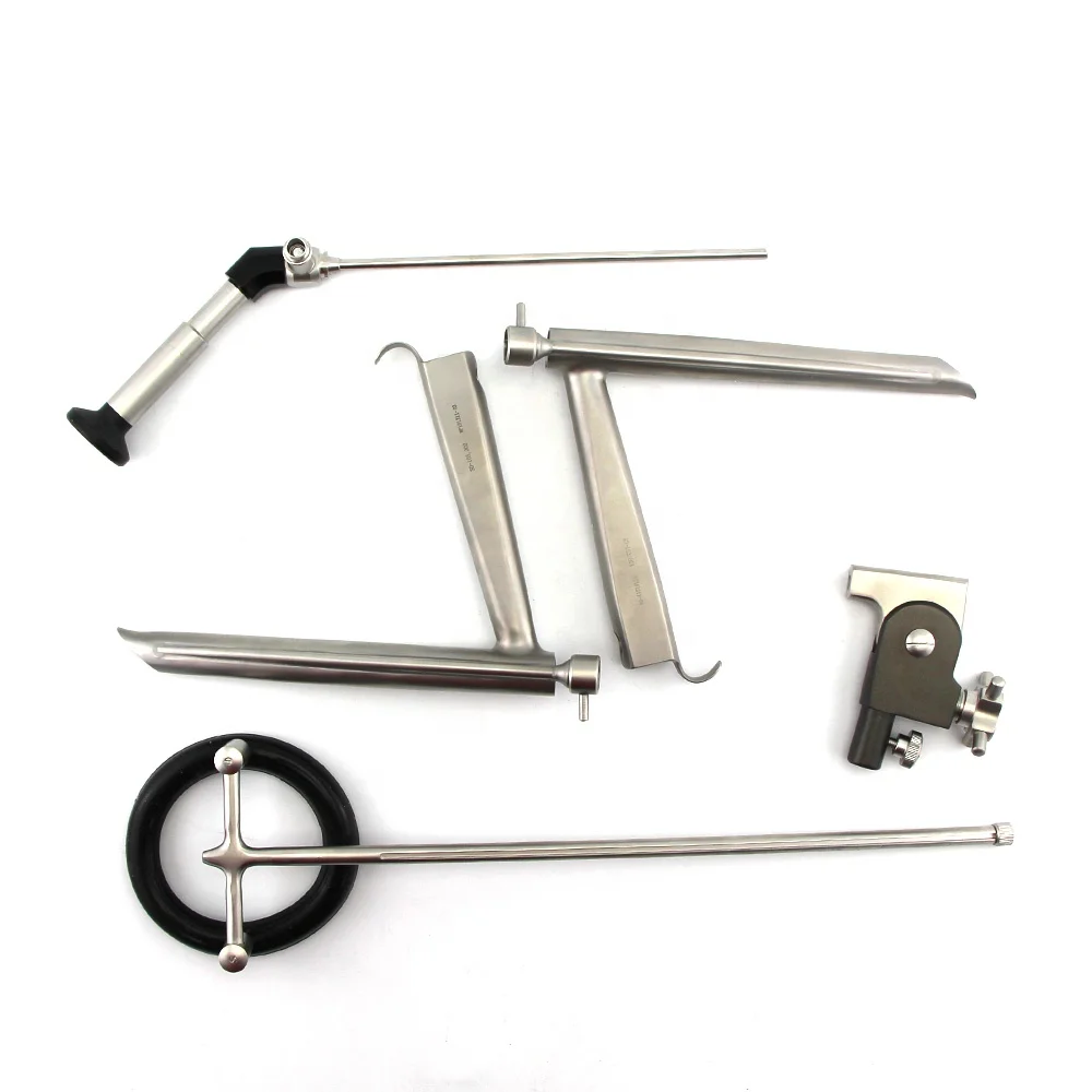 

ENT 0/12/30 Degree Self-retaining Laryngoscope Supporting Laryngoscope Surgical Instruments set