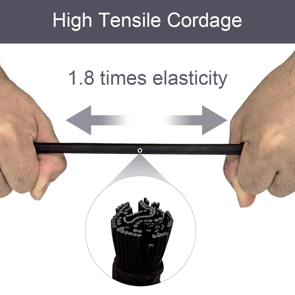 60/90/120cm Stretch Elastic Ropes Heavy Duty Bungee Cord With Hooks Carabiner Hooks Cord for Luggage Rack Cargo