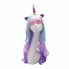 Girls Unicorn Cosplay Hairband Kids Dress UP Wigs Princess Fancy Outfits Accessories Baby Girl Rainbow Braid Synthetic Hair 6