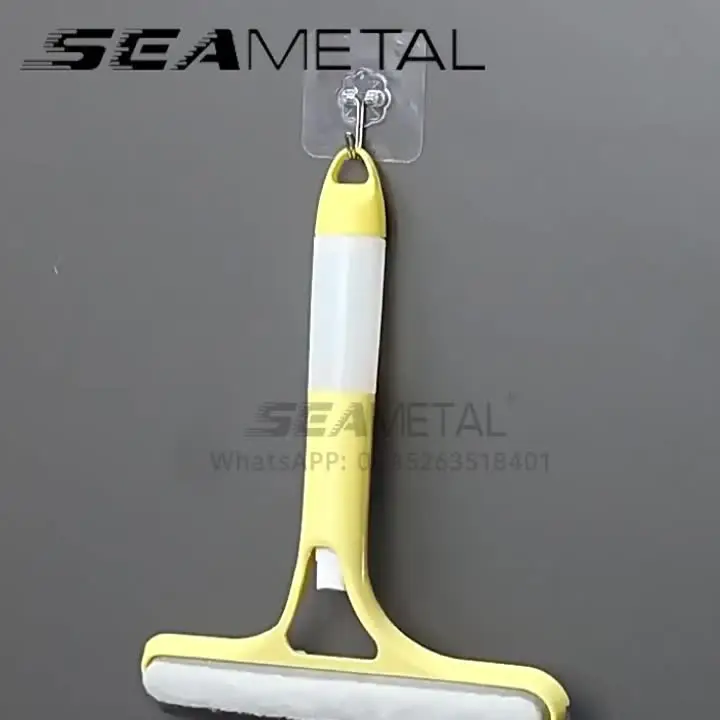 3-in-1 Window Cleaning Tool With Spray Bottle - Silicone Squeegee For Home, Car & Kitchen